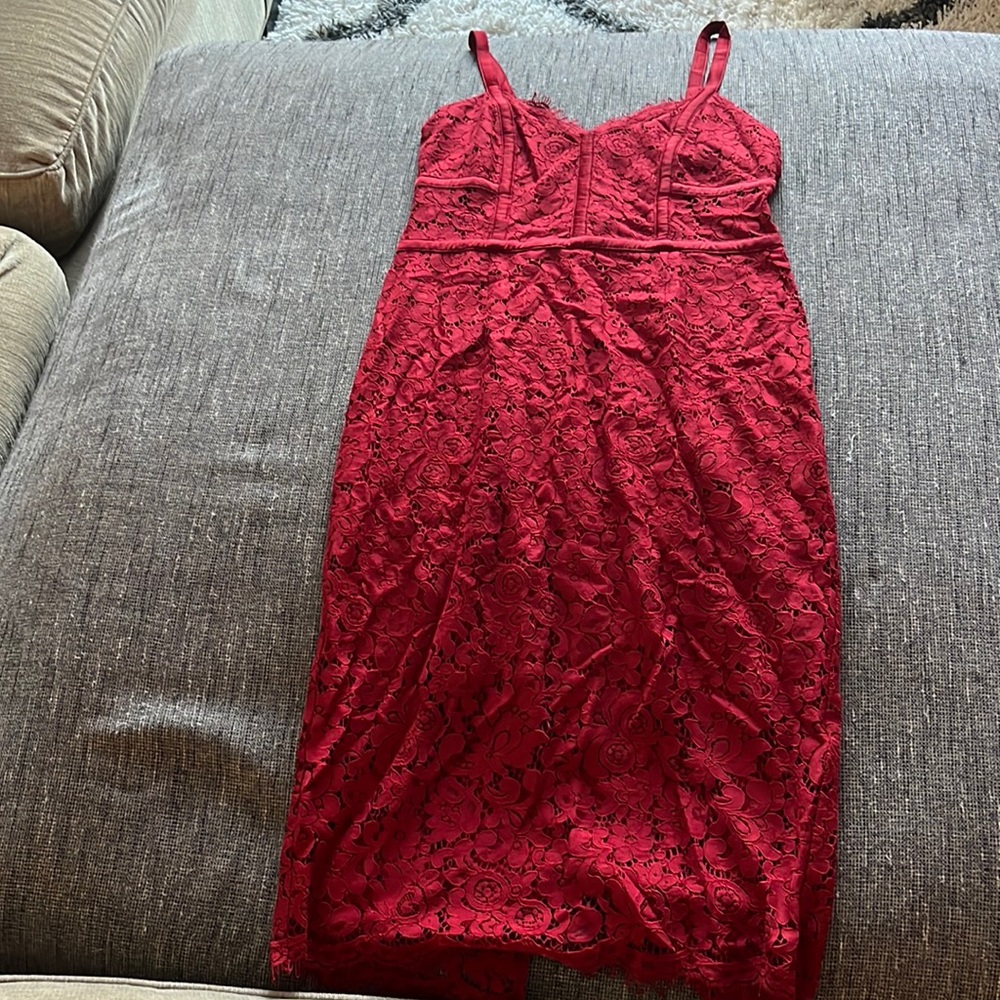 Express Red Lace Dress